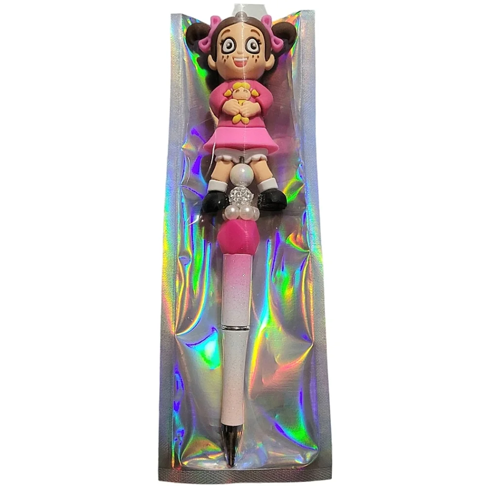 La Popis El Chavo Del 8 Beaded Ballpoint Twist Pen Topper Pink